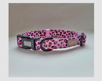 Dog collar - Pink Leopard Print