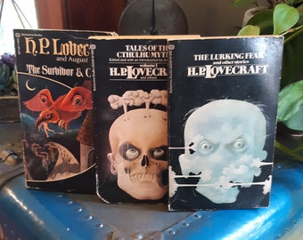 H. P. Lovecraft 1957 The Survivor & Others, 1971 The Lurking Fear, 1969 Tales Of The Cthulhu Mythos/ Vintage Paperback Horror