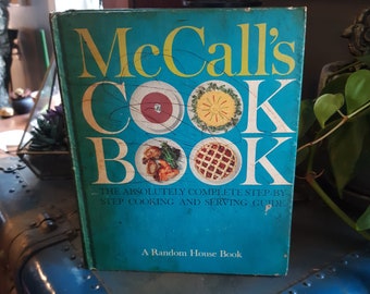 Vintage McCall's Cook Book 1963 1st Edition 13th Printing Turquoise Blue Hardover Illustrated Cookbook