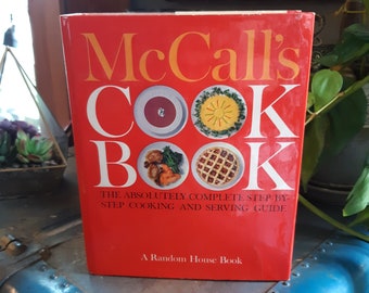 Vintage McCall's Cook Book 1963 First Edition Ninth Printing Red Hardcover Illustrated Cookbook With Dustjacket