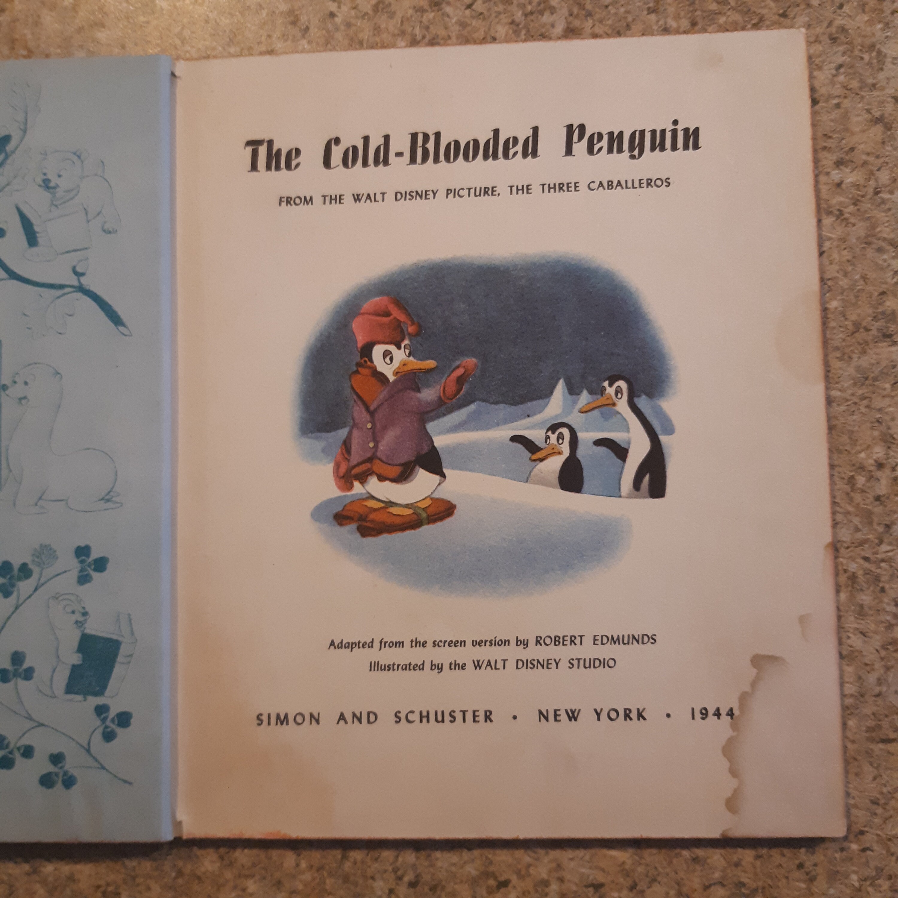 1944 the Cold Blooded Penguin Walt Disney Little Library 1st Edition