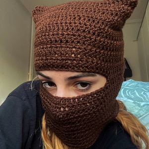 Crochet Cat Balaclava imagen 5