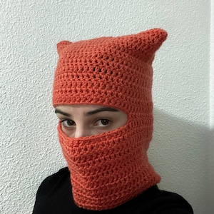 Crochet Cat Balaclava imagen 4