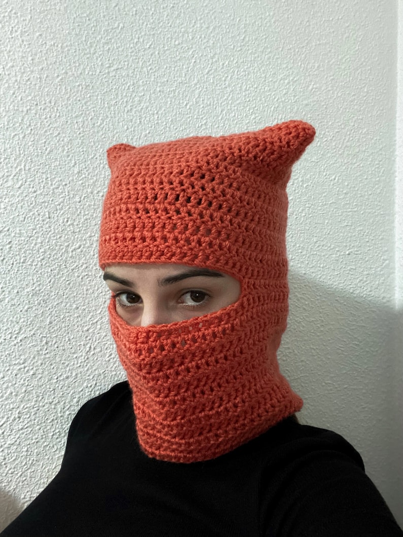 Crochet Cat Balaclava imagen 4