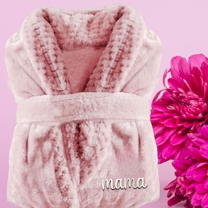 Personalized Bathrobe for Women – Custom Cotton Kimono Robe, Monogrammed Gift for Mom & Grandma