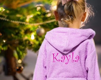 Customize Hooded Robe for Youth · 100% Turkish Cotton Bathrobe · Boy's Towel · Girl's Swim Cover-Up · TerryCloth Bathrobe · Monogrammed Gift