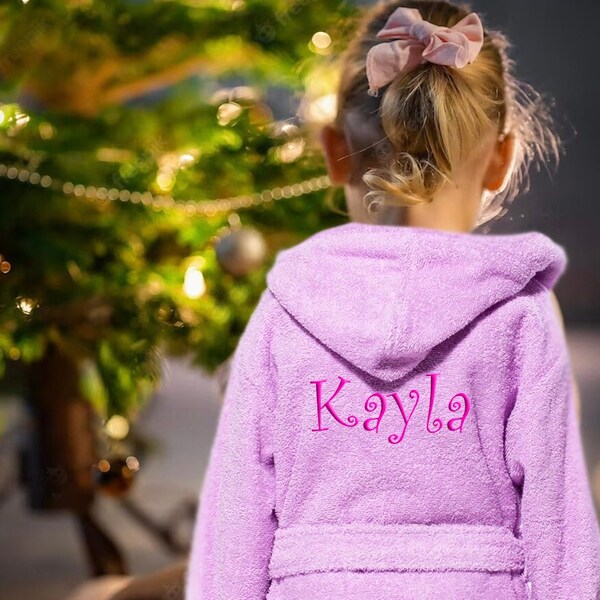 Customize Hooded Robe for Youth · 100% Turkish Cotton Bathrobe · Boy's Towel · Girl's Swim Cover-Up · TerryCloth Bathrobe · Monogrammed Gift