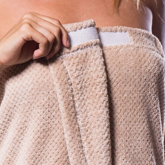 Monogrammed Velour Spa Wrap: Plush Cotton Bath Robe, Cozy Gift