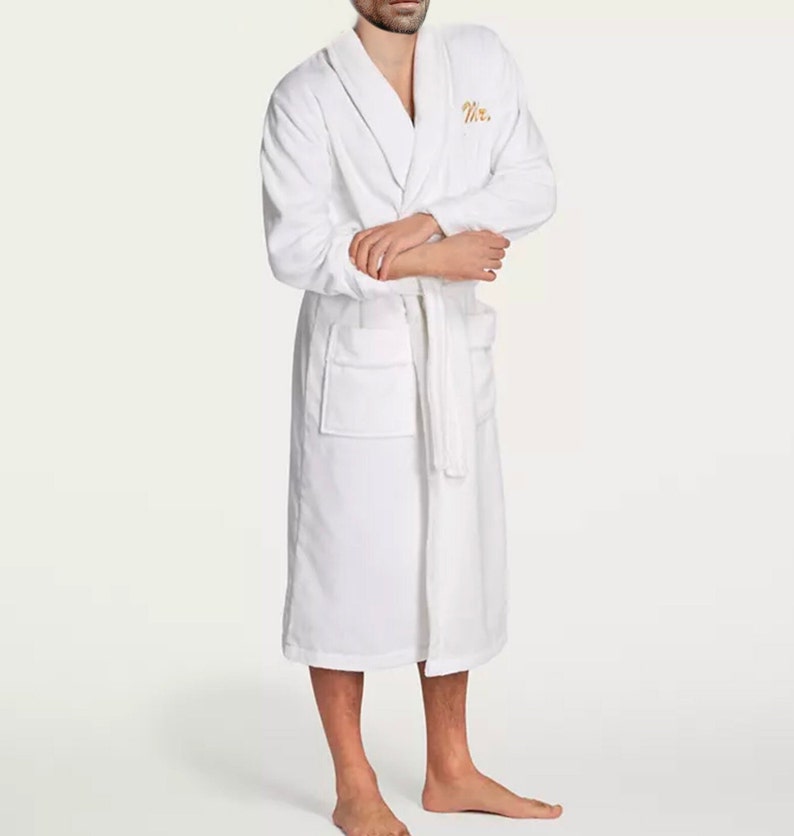 Customizable Men Gift Bathrobes Terry Cloth Embroidery Etsy