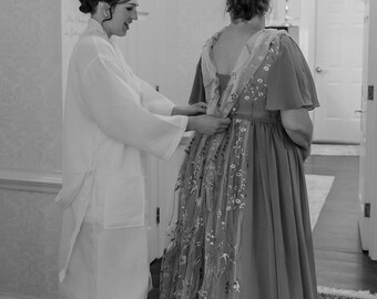 Mother of Bride Robe, Personalized Waffle Kimono, Monogrammed Bathrobe for Mother of Groom Gift, Bridal Cozy Gift & Wedding Favor