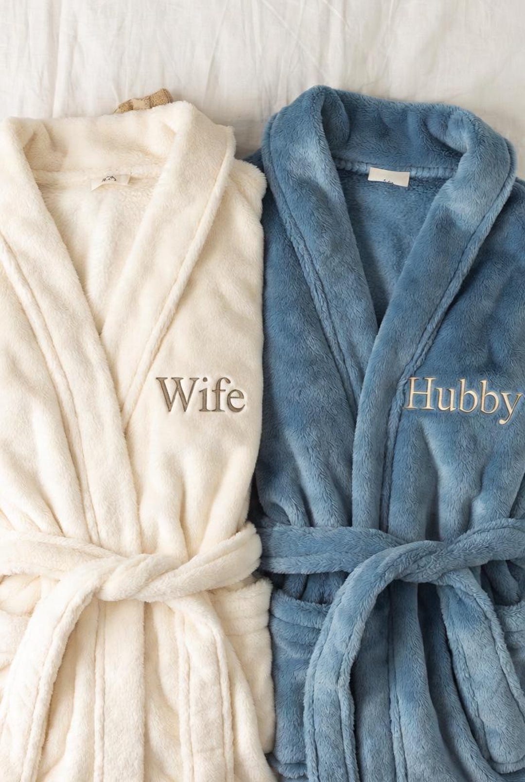 Custom Embroidered Plush Fleece Robe, Soft Shawl Collar Bathrobe - Etsy
