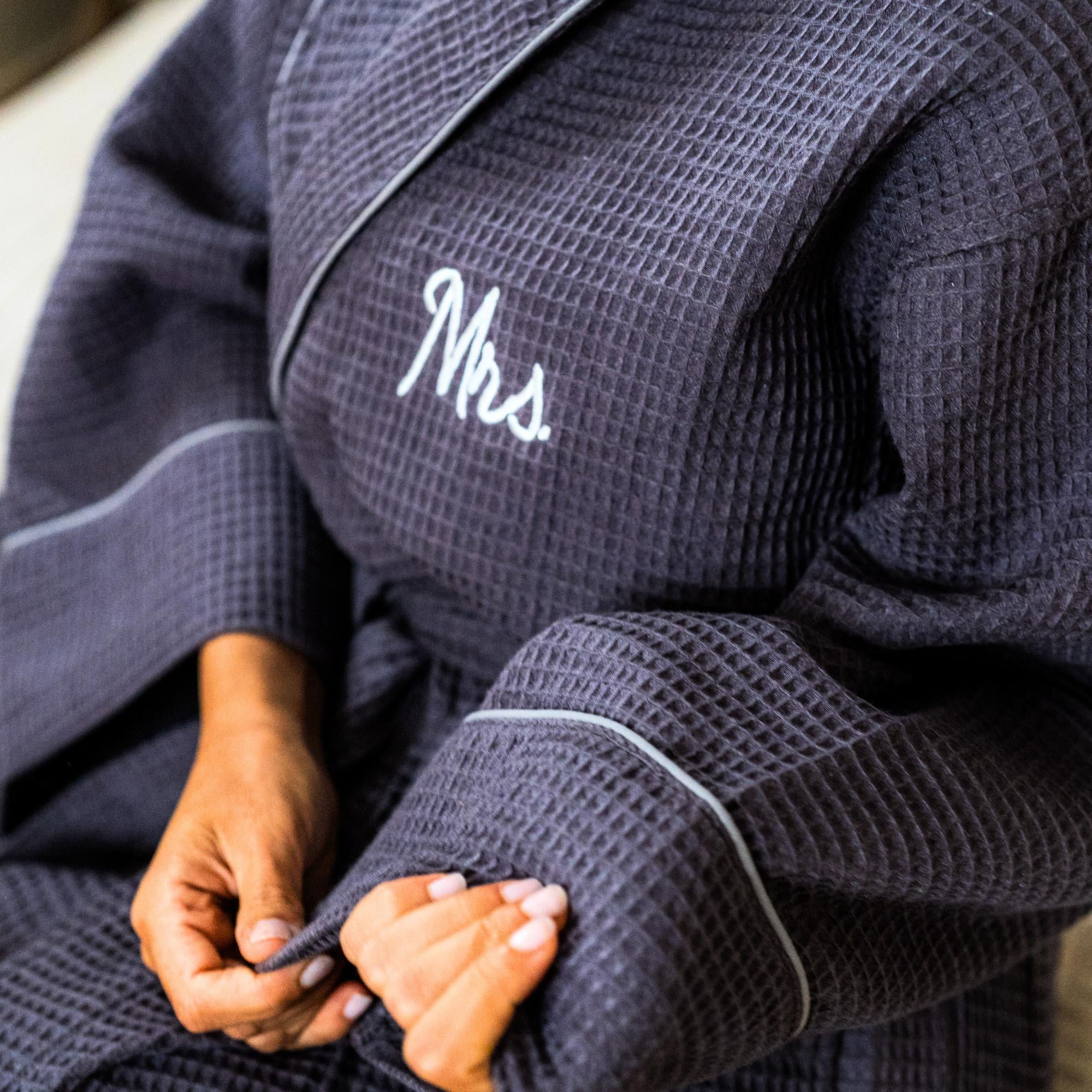 Personalized Waffle Knit Robe: Monogrammed Cotton Spa Bath Robe, Robes ...