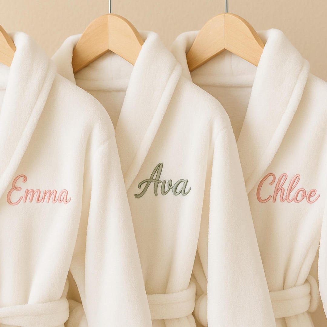 Teen Personalized Flannel Bathrobe, Custom Name Fluffy Robes Girls ...
