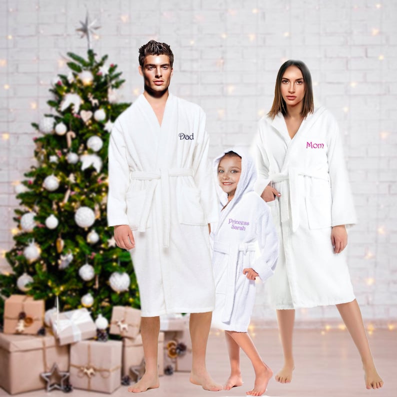 Customizable Men Gift Bathrobes Terry Cloth Embroidery Etsy