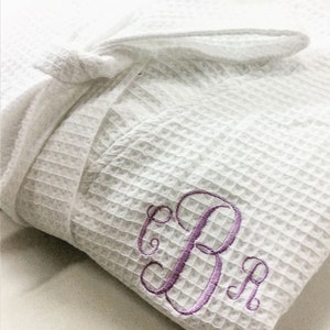 Bridesmaid Robe Monogrammed, Personalized Waffle Robes for Bridal Party, Bridesmaid & Wedding Gift, Bride to Be Gifts