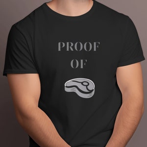 Camiseta/sudadera con capucha "Proof of Steak" de Ethereum: el regalo perfecto para los amantes de las criptomonedas. Ropa divertida de criptomonedas ETH. Ropa divertida para fanáticos de Ether.
