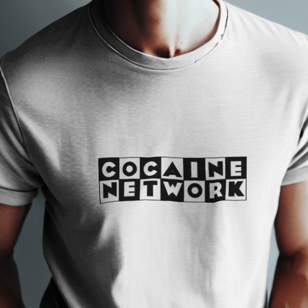 Cocaine Network Tee / Hoodie - Cartoon Network Parody Logo Apparel - Funny Saying Mature Content Shirt - Humorous Drug Related T-shirt