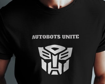 Autobots Unite Logo Shirt / Hoodie - Classic Transformers Tee - Iconic Transformers Apparel - Funny Pop Culture T-Shirt - Optimus Prime Top