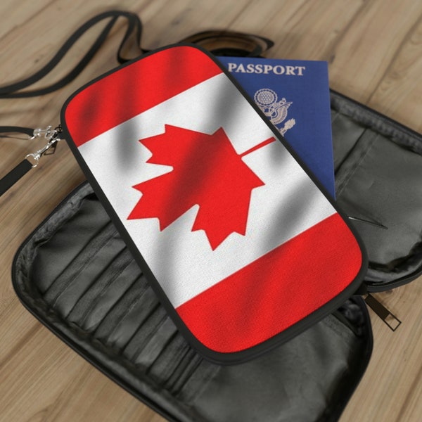 Travel with Canadian Pride: Secure and Stylish Passport Wallet - Vacation Essentials - Traveling Needs