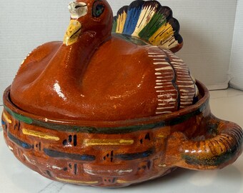 Vintage Ceramic White Hen on Nest Cookie Jar. Covered Dish Hen in 