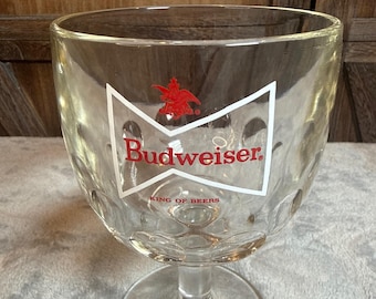 Vintage Budweiser King of Beers Goblet Beer Glass Barware Collectible
