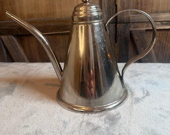 Vintage Stainless Steel Olive Oil Cruet Long Spout Kitchen Dispenser MCM