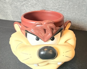 Taz Tasmanian Devil 3D Mug Warner Bros Applause Character Cup,Vintage 1995