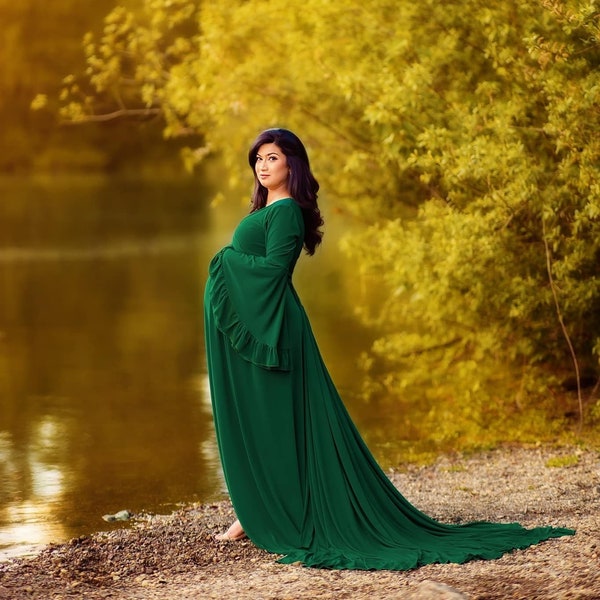 Green Maternity Dress - Etsy