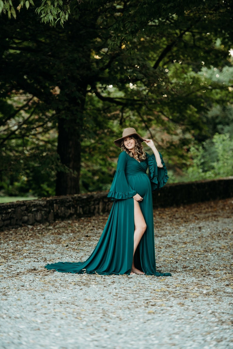 Miranda Sage Green Maternity Dress for Pictures Green Etsy