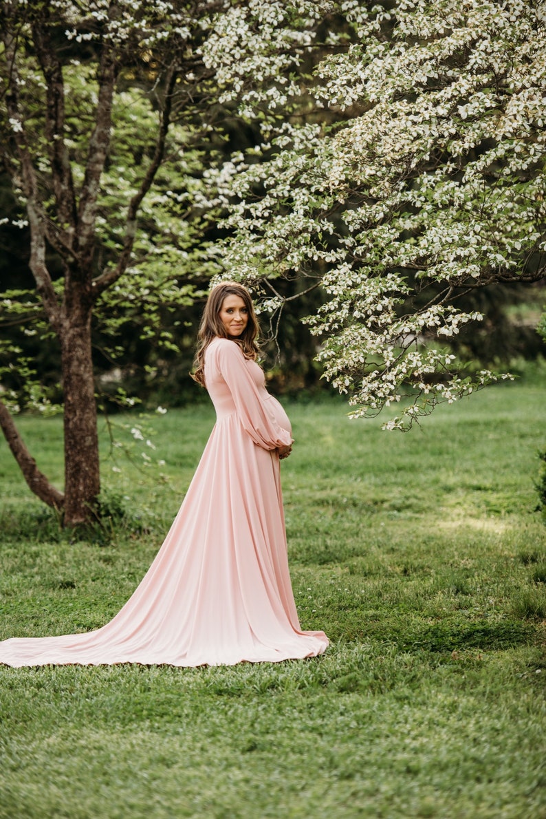 Mauve Maternity Dress Leg Slit Maternity Dress Mocha Fall Etsy