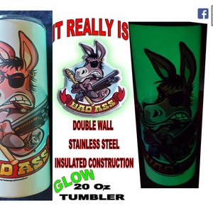 Red Glow in the Dark Stainless Steel double Wall Insulated Tumbler Holds Ice for over 24 Hours