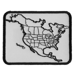 Nordamerikanische Landkarte zum Ausfüllen Authentische Biker Patches