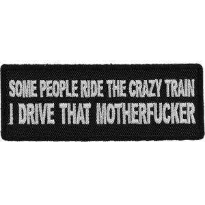 Crazy Train Driver Embroidered Biker Patch
