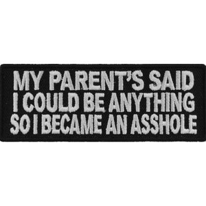 両親は「何にでもなれる」と言ったので、私は嫌な奴になった 本物のバイカーパッチ