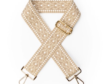 Bag Strap - Taupe / Beige / White