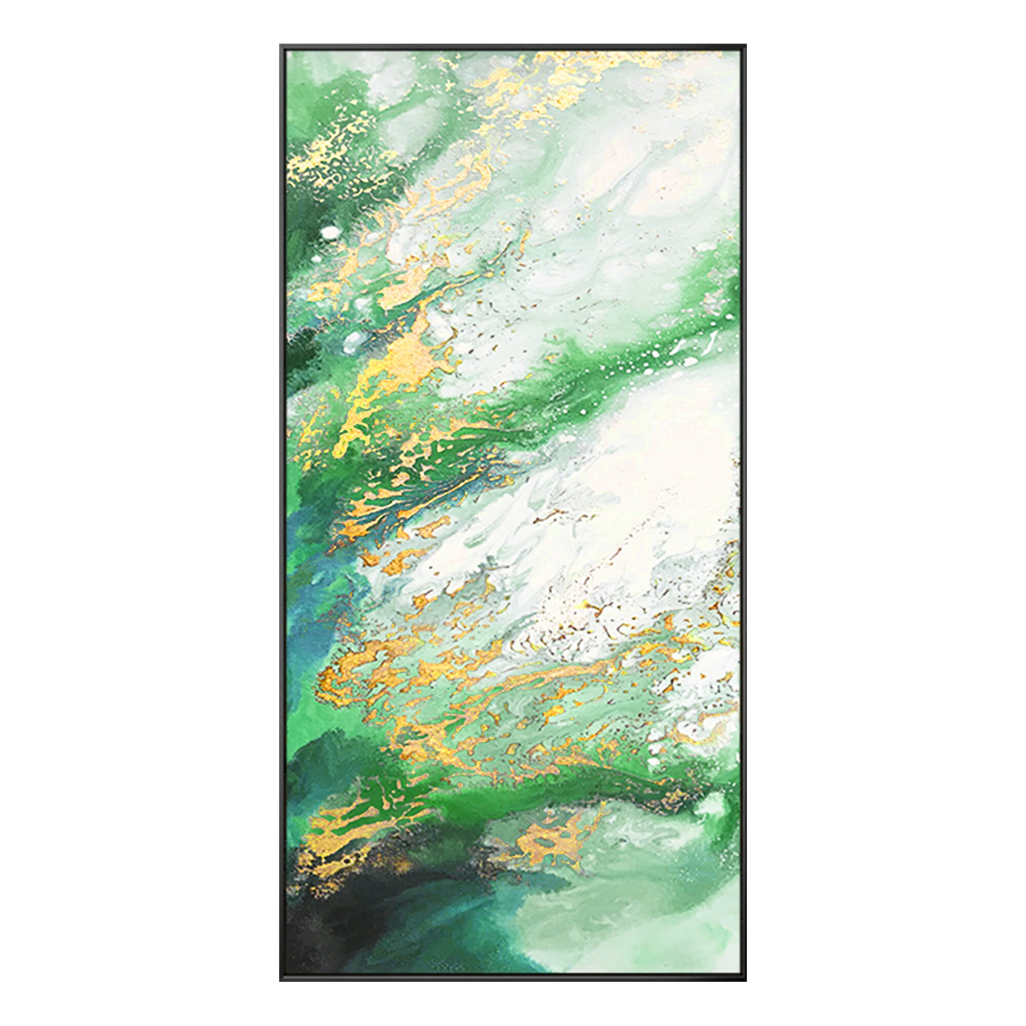 Green Gold Wall Art Texture Original Abstract Painting on Etsy