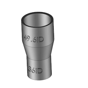 Vacuum Adapter 49.6mm to 36mm 49.6ID 36ID – Dust Collector Hose Fitting for Shop Vacs, Table Saws, Woodworking, Miter Saws, Dust Extraction