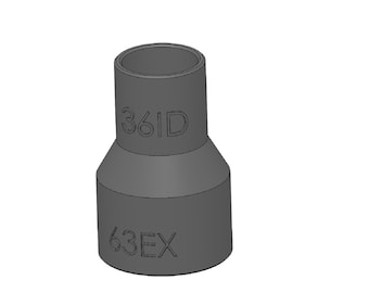 vacuum cleaner adapter for Festool dust extractor hose 36ID to 63EX Axminster 410063 63mm dust hose