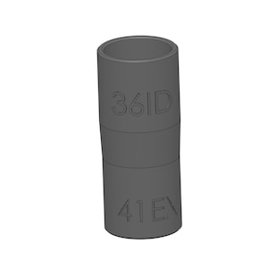 Vacuum Adapter 41mm to 36mm 41EX 36ID – Dust Collector Hose Fitting for Shop Vacs, Table Saws, Woodworking, Miter Saws, Dust Extraction