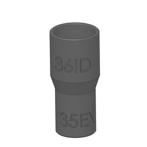 Vacuum Adapter 35mm to 36mm 35EX 36ID – Dust Collector Hose Fitting for Shop Vacs, Table Saws, Woodworking, Miter Saws, Dust Extraction