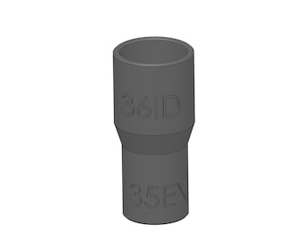 Vacuum Adapter 35mm to 36mm 35EX 36ID – Dust Collector Hose Fitting for Shop Vacs, Table Saws, Woodworking, Miter Saws, Dust Extraction