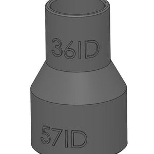 Vacuum Adapter 57mm to 36mm 57ID 36ID – Dust Collector Hose Fitting for Shop Vacs, Table Saws, Woodworking, Miter Saws, Dust Extraction