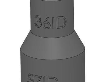 Adaptador de aspiradora de 57 mm a 36 mm 57ID 36ID: accesorio para manguera de colector de polvo para aspiradoras de taller, sierras de mesa, carpintería, sierras ingletadoras y extracción de polvo.