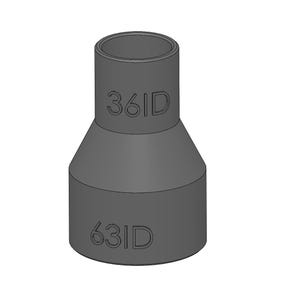 Vacuum Adapter 63mm to 36mm 63ID 36ID – Dust Collector Hose Fitting for Shop Vacs, Table Saws, Woodworking, Miter Saws, Dust Extraction