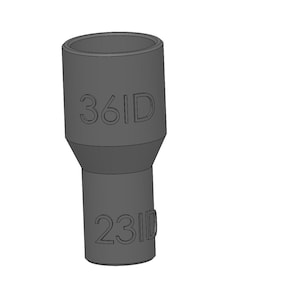 Vacuum Adapter 23mm to 36mm 23ID 36ID – Dust Collector Hose Fitting for Shop Vacs, Table Saws, Woodworking, Miter Saws, Dust Extraction