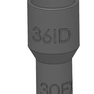Vacuum Adapter 30mm to 36mm 30EX 36ID – Dust Collector Hose Fitting for Shop Vacs, Table Saws, Woodworking, Miter Saws, Dust Extraction