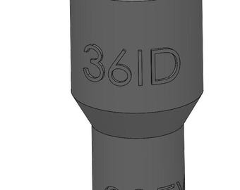 Adaptador de aspiradora de 30 mm a 36 mm 30EX 36ID: accesorio para manguera de colector de polvo para aspiradoras de taller, sierras de mesa, carpintería, sierras ingletadoras y extracción de polvo.