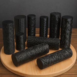 Mattarello goffrato per argilla o pasta – Natale, Halloween, autunno – Ceramica e pasticceria