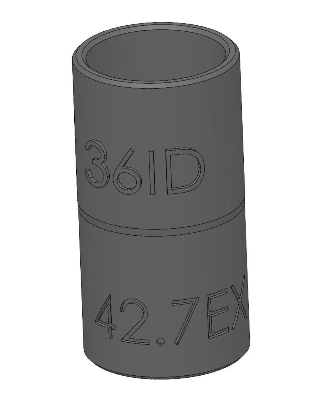 Vacuum Adapter 42.7mm to 36mm 42.7ID 36ID – Dust Collector Hose Fitting ...