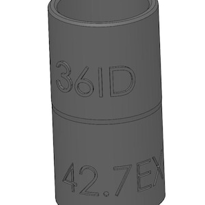 Vacuum Adapter 42.7mm to 36mm 42.7ID 36ID – Dust Collector Hose Fitting for Shop Vacs, Table Saws, Woodworking, Miter Saws, Dust Extraction